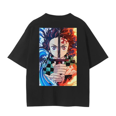 [TMN] TANJIRO FIRE & WATER : Drop Shoulder Tee