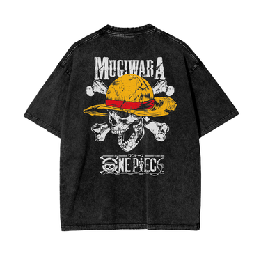 [TMN] MUGIWARA SKULL : Oversized Vintage Tee