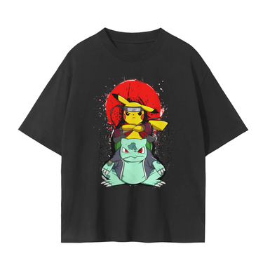 [TMN] PIKACHU x NARUTO : Drop Shoulder Tee